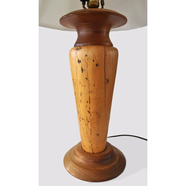 Wooden Lamp - Hand Turned Wood For Sale In Providence - Image 6 of 7