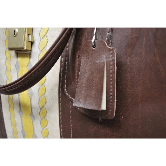 Vintage Brown Suitcase, 1950s For Sale - Image 6 of 7