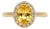 Natural Citrine Diamond Ring 6.5 14k Yellow Gold 1.74 TCW Certified For Sale