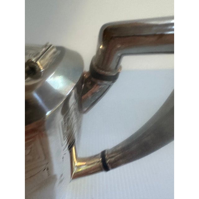 1930s Vintage Paul Revere 1927 Community Silver Plate Rare Art Deco Tea/Coffee Pot For Sale - Image 5 of 18