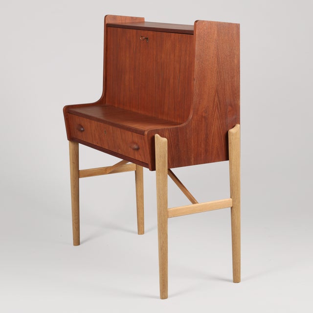 Wood Danish Teak Secretary Desk, 1960s For Sale - Image 7 of 7