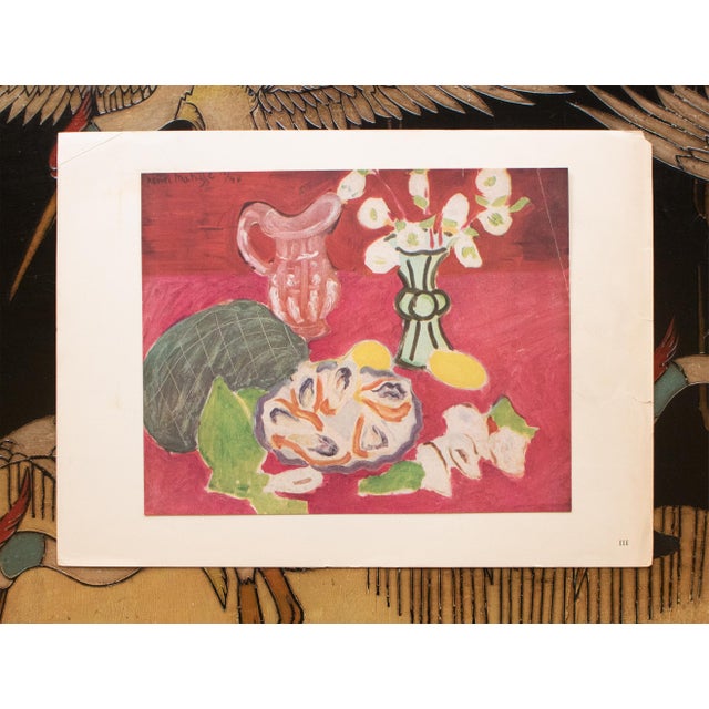 The School of Paris 1946 After Matisse "Christmas Roses and Oysters", Aged First Edition Period Offset Lithograph For Sale - Image 3 of 11