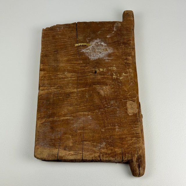 Antique Architectural Salvage Small Wood Carved Door For Sale - Image 9 of 10