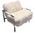 Milo Baughman for Thayer Coggin Chrome and Flokati Faux Fur Lounge Chair.
