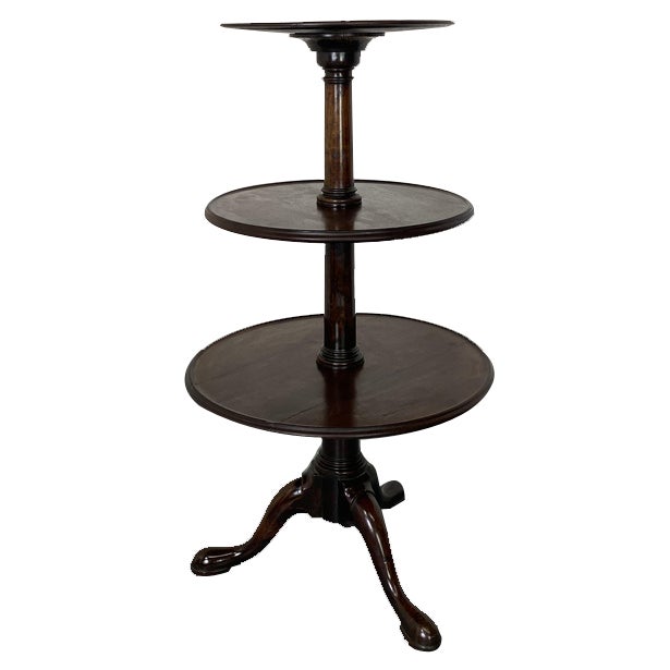 Antique Three-Tier Plant Stand For Sale