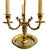 Mid 20th Century Mid 20th Century French Empire Style Three-Light Brass Bouillotte Lamp With Crimson Red Tole Shade For Sale - Image 5 of 8