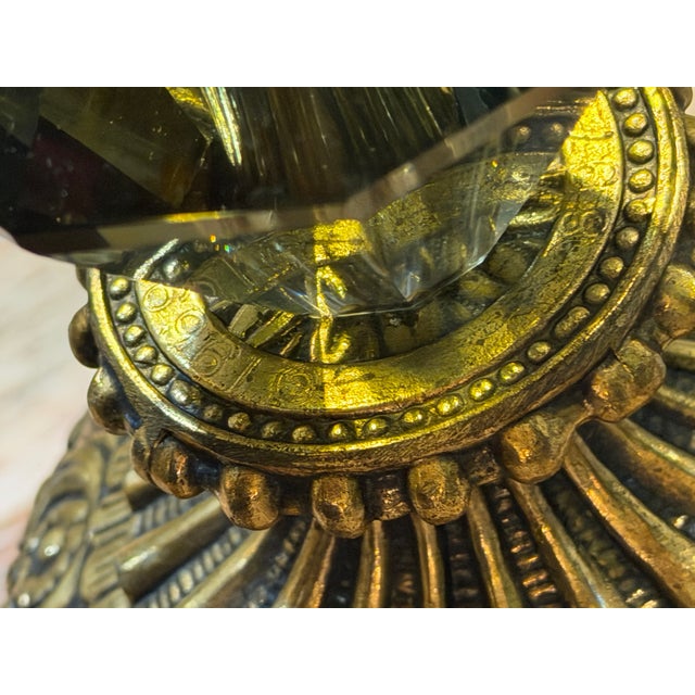 Vintage Loevsky & Loevsky Hollywood Regency Crystal Hanging Pendant Table Lamp For Sale - Image 18 of 18