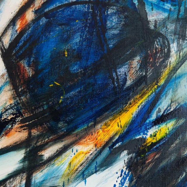 Concha Benedito, Abstract Composition, Original Mixed Media on Canvas, 1990s For Sale - Image 3 of 7