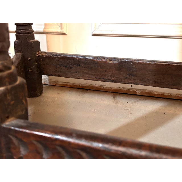 Antique Jacobean James I Joined Oak Console Table With Drawer For Sale - Image 12 of 12