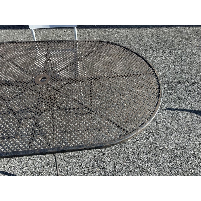 Wrought Iron Table & 4 Aluminum Chairs Patio Set ~ For Sale In Washington DC - Image 6 of 8