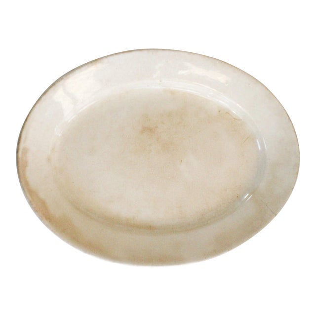 English John Meir. & Son Oval Ironstone Platter/Carmel Color For Sale