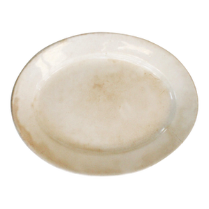 English John Meir. & Son Oval Ironstone Platter/Carmel Color