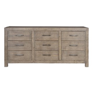 Nine Drawer Reclaimed Elm Dresser For Sale