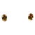 Citrine Studs in 14kt Yellow Gold - 8x6mm Oval, Push Backs, 0.8 Gram, New, A Pair For Sale