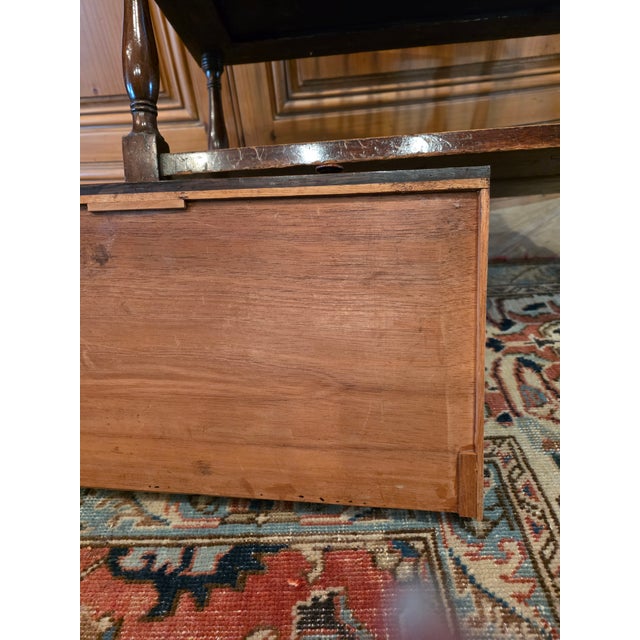 Beautiful antique English Regency Rosewood small book stand side table with a drawer and fine spindles.