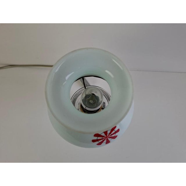 Oil Lamp Style Table Lamp in Milk Glass, Former Czechoslovakia, 1960s For Sale - Image 9 of 15