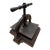 French Black and Gilt Wrought Iron Book Binding Press For Sale
