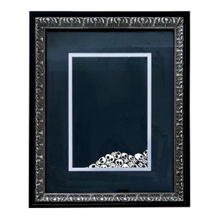 Black and White Minimalist Print with Skulls For Sale