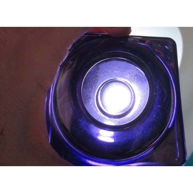 Late 20th Century Mineral Specimen Sphere on Amthyest Glass Stand For Sale - Image 5 of 10