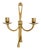 Vintage Brass Double Wall Candle Sconce, 1950s For Sale