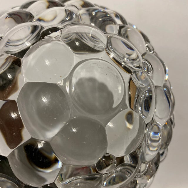 Transparent Modern Orrefors Crystal Geometric Bowl For Sale - Image 8 of 10