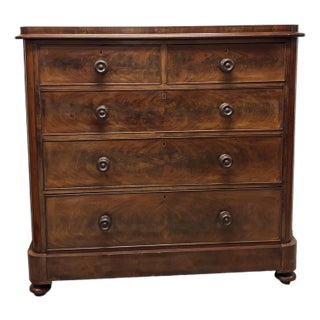 Antique English Mahogany Chest of Drawers For Sale