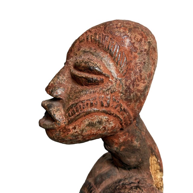 Antique Rare Bena Lulua Female Ancestor Figure For Sale - Image 9 of 13