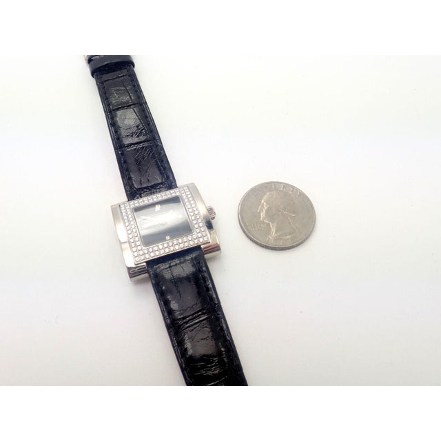 Silver Vintage Audemars Piguet 18k White Gold 1.15ct Diamond Ladies Watch For Sale - Image 8 of 11