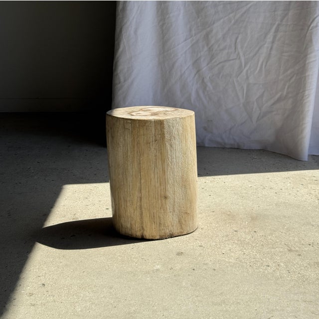 1980s Oval White Petrified Wood Side Table, 1980s For Sale - Image 5 of 18