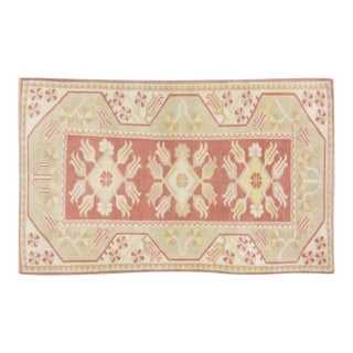 Vintage Turkish Anatolian Hand Knotted Wool Rug, 2'7x4'4 For Sale