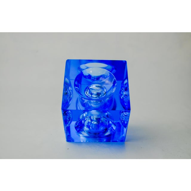 1970s Blue Murano Glass Lighter attributed to Antonio Imperatore, Italy, 1970s For Sale - Image 5 of 7