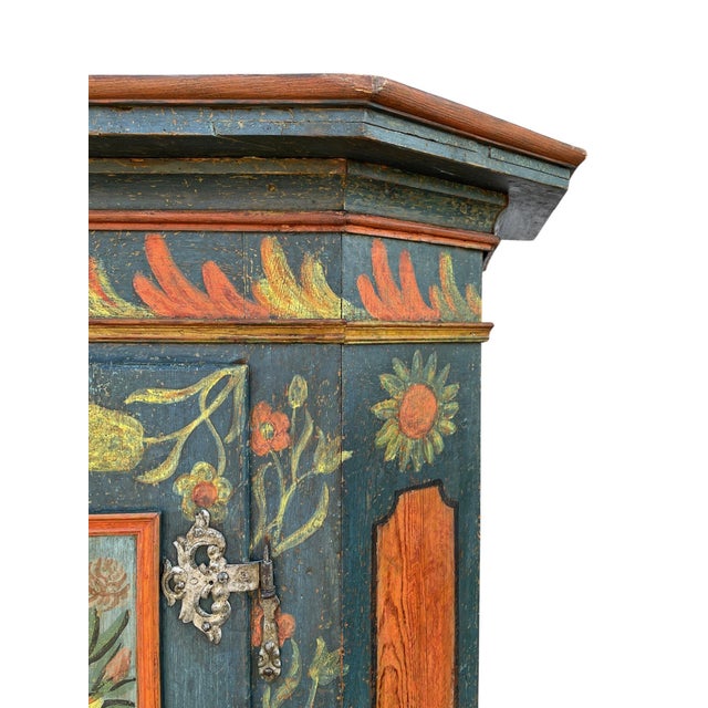Blue Cupboard with Sunflower Paintings For Sale - Image 18 of 18
