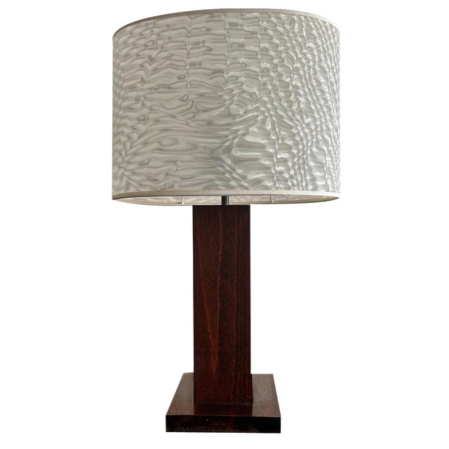 Wood Table Lamp, 1970s For Sale