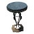 Antique Iron and Marble Outdoor Side Table For Sale