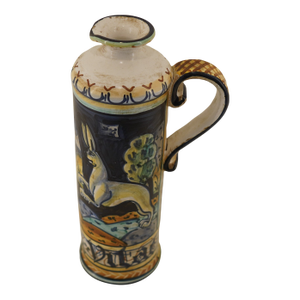 Hand-Painted Castelli Majolica Ewer