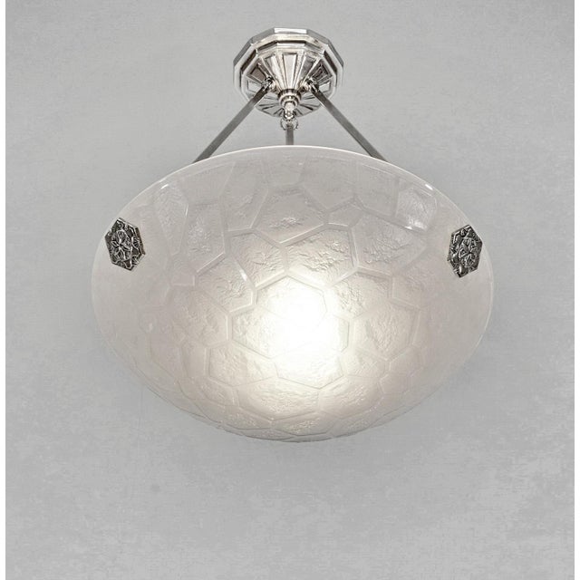 1920s French Art Deco Pendant Light by Noverdy 1930 France For Sale - Image 5 of 13