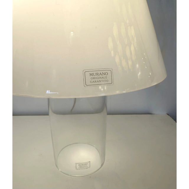 Mid-Century Modern Lamp Full Murano Glass Shade by Murano Due, Italy, 1980s For Sale - Image 3 of 10