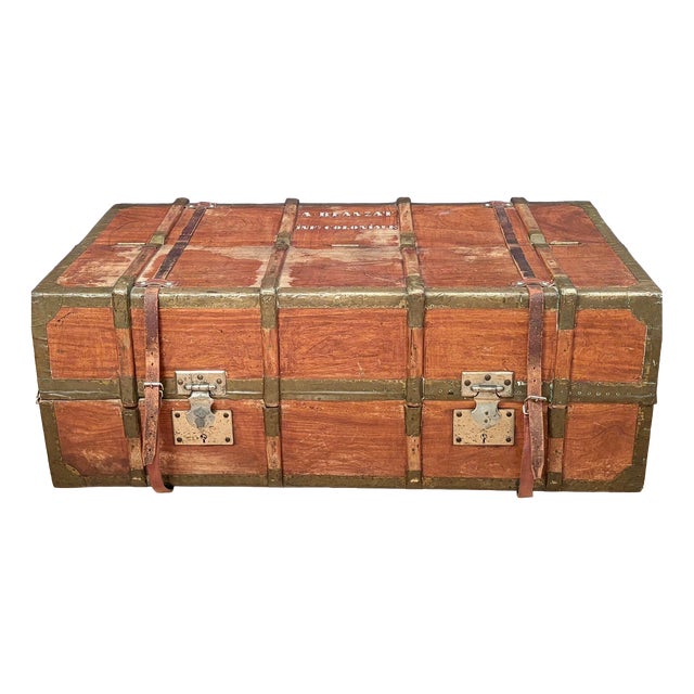 French Officers Cabin Trunk, 1850s For Sale