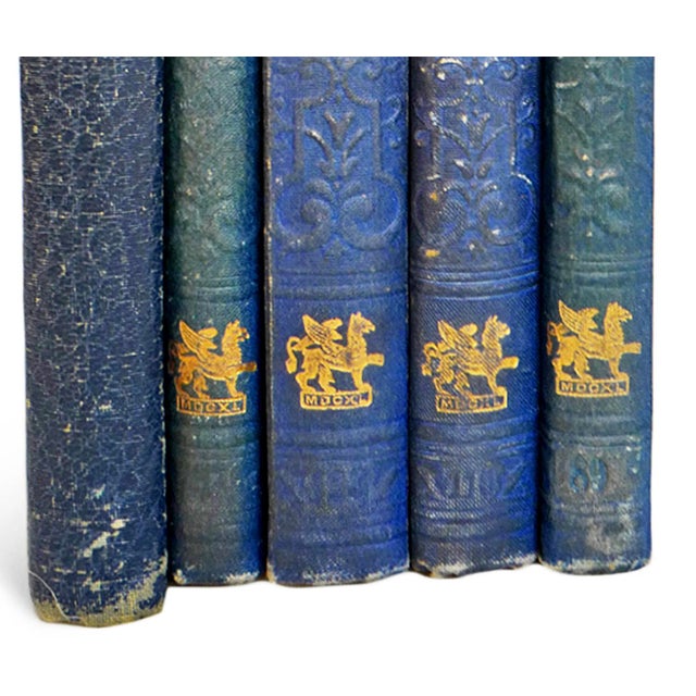 Late 19th Century Antique Blue Book Bundle For Sale - Image 5 of 5