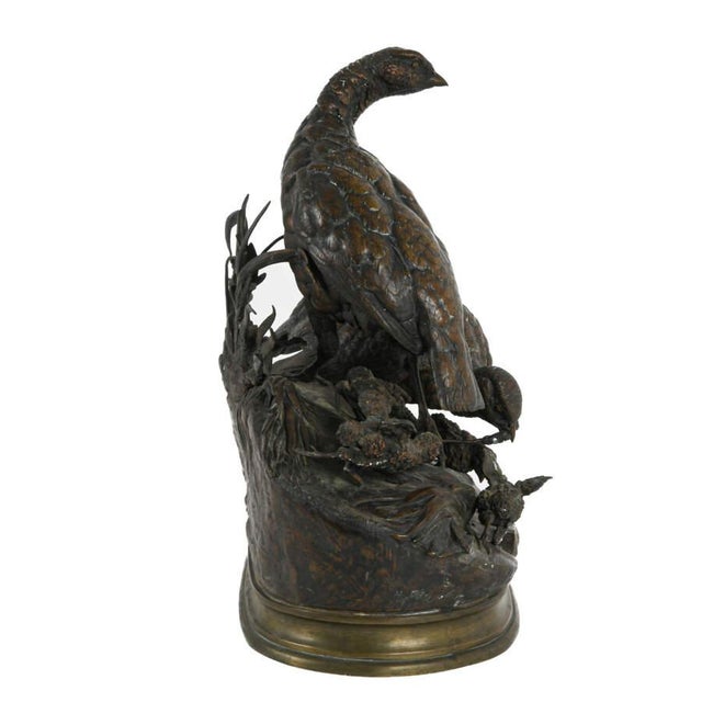 French Antique Bronze Bird Family Grouping Sculpture by Jules Moigniez, French Animalier, Late 19th Century For Sale - Image 3 of 8