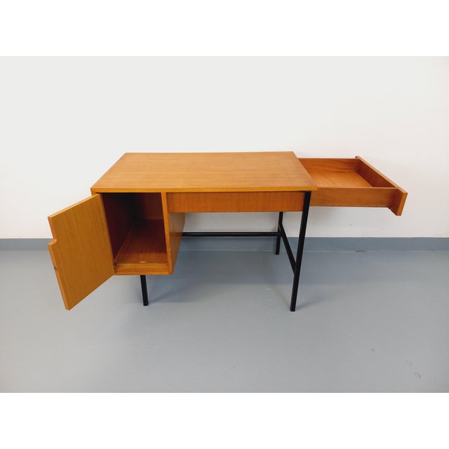 Vintage Multitable Desk in Oak by Jacques Hitier, 1960s For Sale - Image 9 of 18