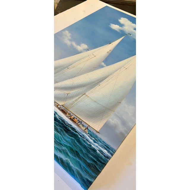 2020s Racing Sailboats Maritime Nautical Seascape Painting by Matt Thomas, 2025 For Sale - Image 5 of 6