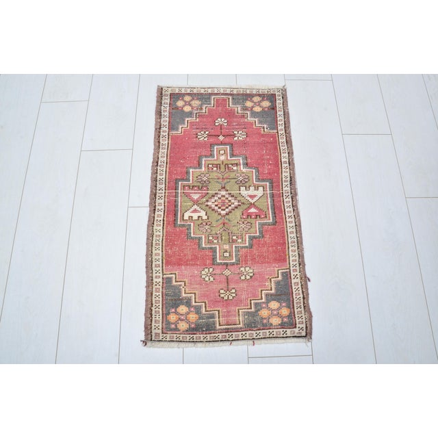 Handmade wool carpet in Turkish Anatolia , Vintage Oushak Rug,Turkish Vintage Anatolian Rug, Handmade wool Rug . One Of...