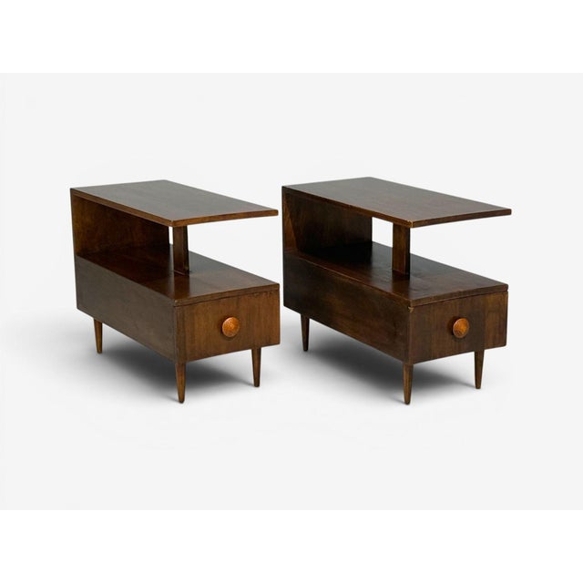 Gilbert Rohde, Rare Paldao End Tables, Walnut, Usa, 1940s For Sale In New York - Image 6 of 17