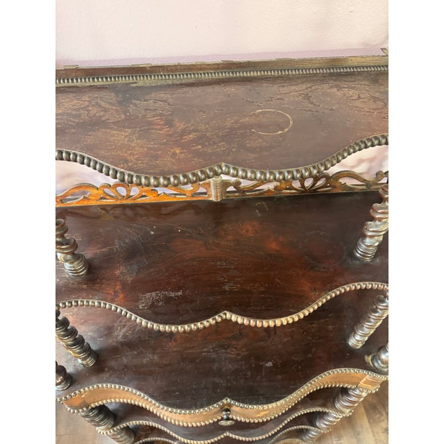 Late 19th Century Victorian Barley Twist Etagere With 2 Drawers and 6 Shelves. For Sale - Image 4 of 13