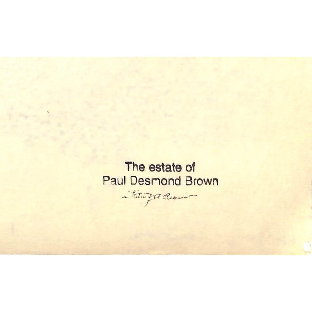 Art Sz: 11"H x 8 3/8"W 1944 Provenance stamp on verso: The Estate of Paul Desmond Brown *Book sold separately*