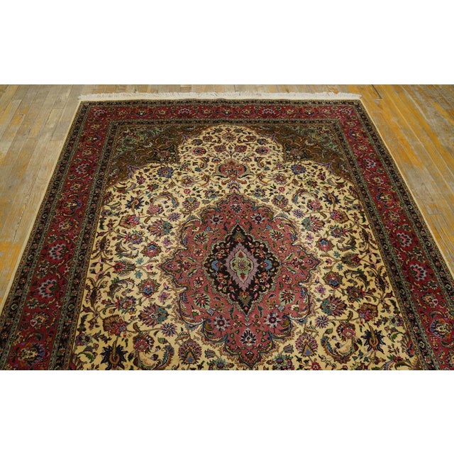 Antique Persian Tabriz rug, Size: 4' 10'' x 6' 0''.
