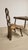 Brown Vintage Sculptural Wooden Table and Two Chairs with Hand-Carved Loop Backrests, 1940s, Set of 3 For Sale - Image 8 of 18