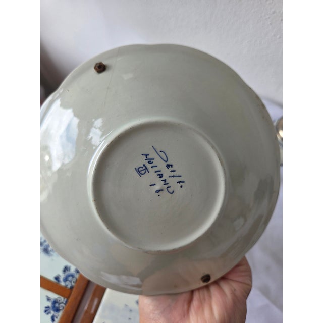 Vintage Delft Blue Tiles, Salt and Pepper Shaker, and Tray, 1920s, Set of 7 For Sale - Image 10 of 12