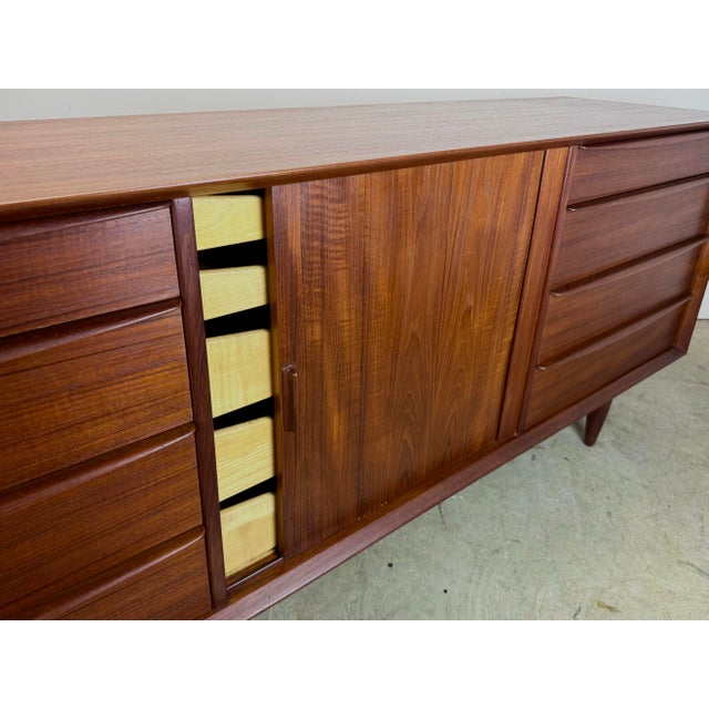 Svend Madsen for Falster Mobelfabrik Danish Mid-Century Modern Teak Dresser / Credenza For Sale In New York - Image 6 of 12